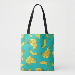 Met de hand getrokken bananen naadloos. Sketch ill Tote Bag
