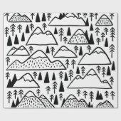 Met de hand getrokken bergen zijn ingesteld. colle cadeaupapier (Vlak)