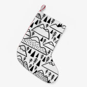 Met de hand getrokken bergen zijn ingesteld. colle kleine kerstsok (Voorkant (Hangend))