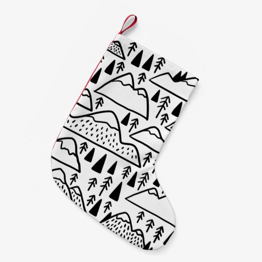 Met de hand getrokken bergen zijn ingesteld. colle kleine kerstsok (Voorkant (Hangend))