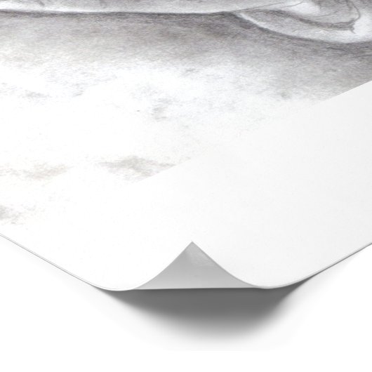 met de hand getrokken biddende handen poster (Hoek)