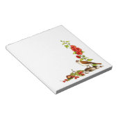 Met de hand getrokken bloemen, vogel, bessen: Natu Notitieblok (Schuin)