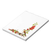 Met de hand getrokken bloemen, vogel, bessen: Natu Notitieblok (Linkerzijde)