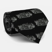 met de hand getrokken brandweerwagen omgekeerd stropdas (Opgerold)
