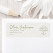 Met de hand getrokken broodje in het ovenneutrale  etiket (Insitu)