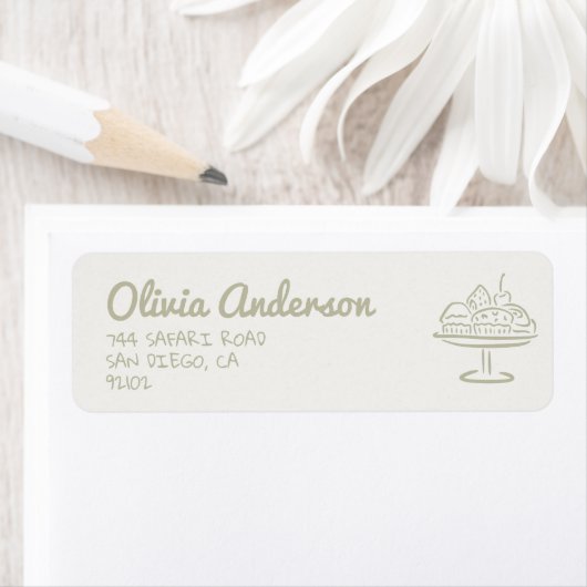 Met de hand getrokken broodje in het ovenneutrale  etiket (Insitu)