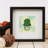 Met de hand getrokken Cactus Succulent met groen e Poster
