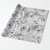 Met de hand getrokken Cartoon Cadeaupapier (Uitgerold)