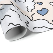 Met de hand getrokken Cartoon Cadeaupapier (Rol Hoek)