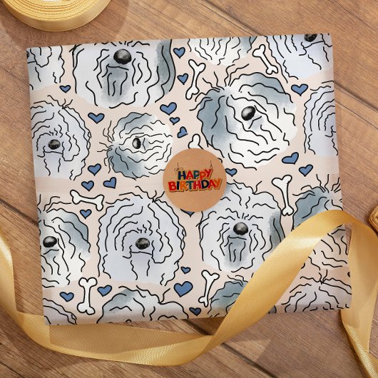 Met de hand getrokken Cartoon Cadeaupapier