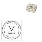 met de hand getrokken cirkels | Aangepast retourad Rubberstempel (Gestempeld)