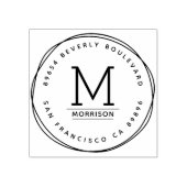 met de hand getrokken cirkels | Aangepast retourad Rubberstempel (Afrduk)