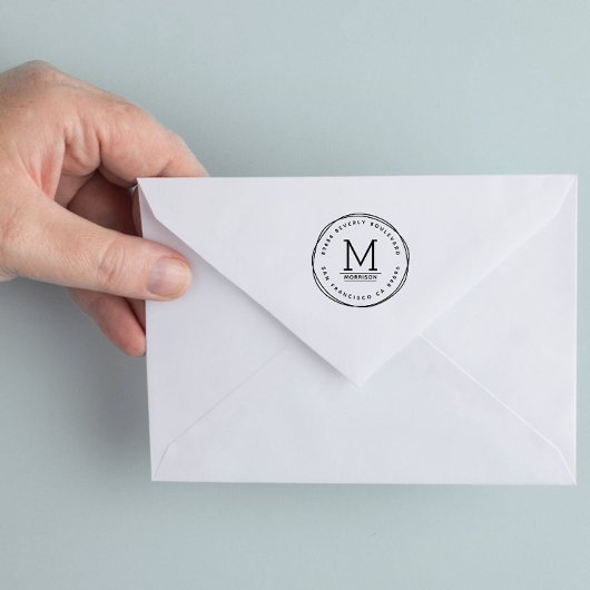 met de hand getrokken cirkels | Aangepast retourad Rubberstempel