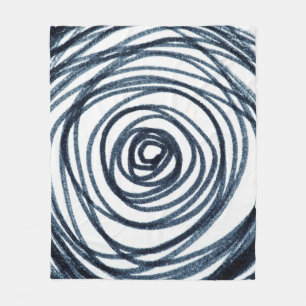 Met de hand getrokken cirkels spiraalpatroon met a fleece deken