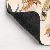 Met de hand getrokken dieren in de Wilde Retro-ket Muismat (Hoek)