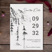 Met de hand getrokken, eenvoudige elegant in het g save the date