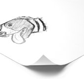 met de hand getrokken foto dierenvriend poster (Hoek)