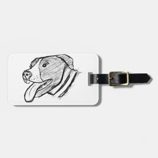 met de hand getrokken foto dierenvriend poster bagagelabel (Voorkant horizontaal)