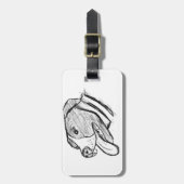 met de hand getrokken foto dierenvriend poster bagagelabel (Voorkant verticaal)