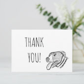 met de hand getrokken foto dierenvriend poster bedankkaart (Staand voorkant)