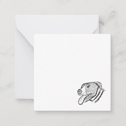 met de hand getrokken foto dierenvriend poster notitiekaartje (Voorkant)