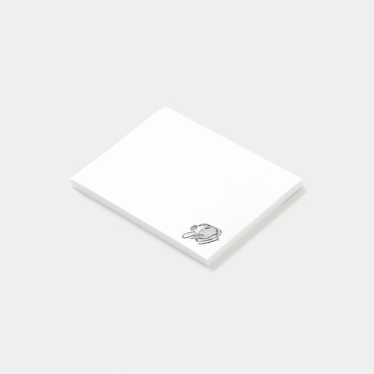 met de hand getrokken foto dierenvriend poster post-it® notes (Schuin)