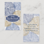 Met de hand getrokken fuzzy garen hakhaken visitekaartje (Voorkant / Achterkant)