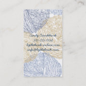 Met de hand getrokken fuzzy garen hakhaken visitekaartje (Achterkant)