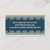 Met de hand getrokken garens, haakwerk, van kant visitekaartje (Achterkant)