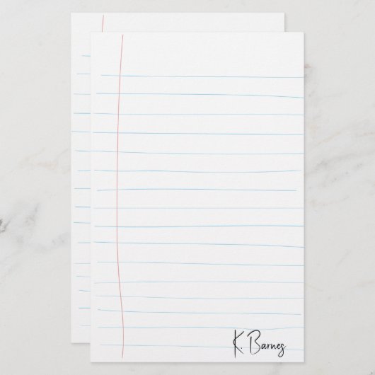 Met de hand getrokken gelinkt papier (Voorkant / Achterkant)