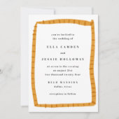 Met de hand getrokken Golden Lijst Playful Wedding Kaart (Voorkant)