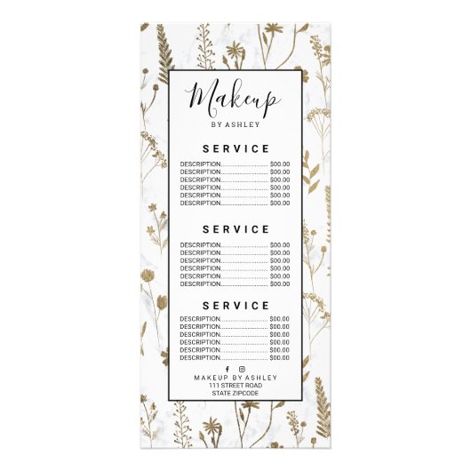 Met de hand getrokken goud schattig gedroogde same reclamekaart (Voorkant)