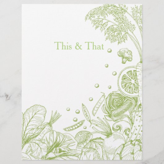 Met de hand getrokken groente- en fruitgewassen Re (Voorkant)