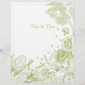 Met de hand getrokken groente- en fruitgewassen Re (Voorkant / Achterkant)