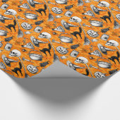 , met de hand getrokken halogeenpatroon cadeaupapier (Hoek)