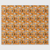 , met de hand getrokken halogeenpatroon cadeaupapier (Vlak)