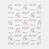 Met de hand getrokken Katten ventilatorbak Fleece Deken (Voorkant)