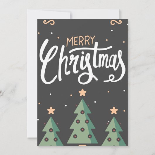 MET DE HAND GETROKKEN KERST FEESTDAGENKAART (Voorkant)