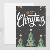 MET DE HAND GETROKKEN KERST FEESTDAGENKAART (Voorkant / Achterkant)