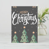 MET DE HAND GETROKKEN KERST FEESTDAGENKAART (Staand voorkant)