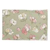 met de hand getrokken Kussensloop van een pioenpat (Achterkant)