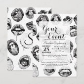 Met de hand getrokken, lichtgevende spoelen in zwa kaart (Voorkant / Achterkant)