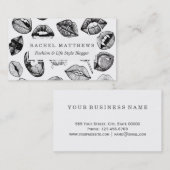 Met de hand getrokken, lichtgevende spoelen in zwa visitekaartje (Voorkant / Achterkant)