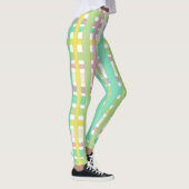 met de hand getrokken lijnen kleurrijke strips leggings (Rechts)