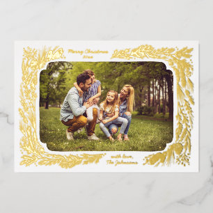 Met de hand getrokken Lijst Folie Feestdagenkaart