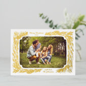 Met de hand getrokken Lijst Folie Feestdagenkaart (Staand Voorkant)