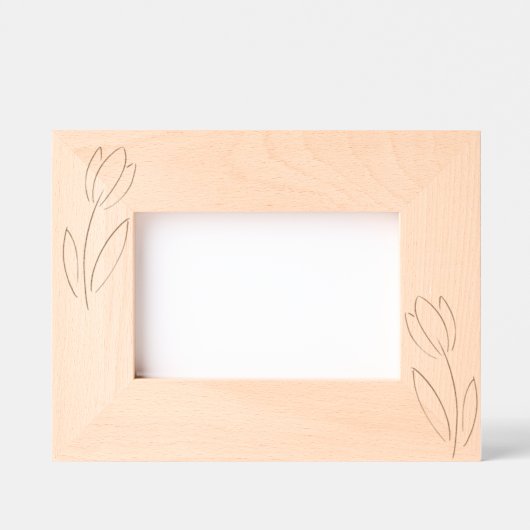 met de hand getrokken lineaire tulp gegraveerde lijstjes (Voorkant)