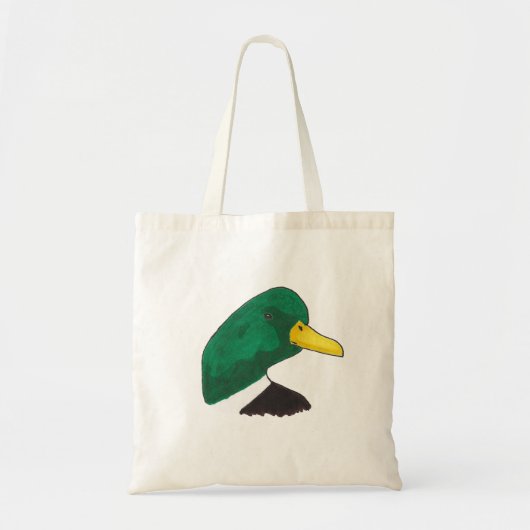 Met de hand getrokken Mallard Duck Tote Bag (Voorkant)