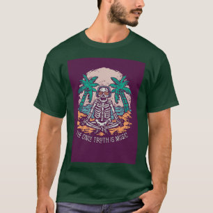 met de hand getrokken meeuw oud stempel styl t-shirt