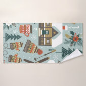 Met de hand getrokken naadloos  patroon met schatt badhanddoek (Badhanddoek)